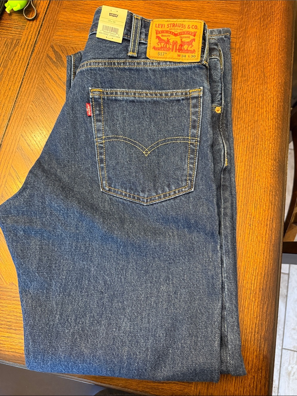 Levi's Men's Bootcut Jeans in Dark Blue Denim